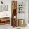 Image de vidaXL Armoire de salle de bain vieux bois 30x30x190cm bois ingénierie