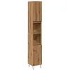 Image de vidaXL Armoire de salle de bain chêne artisanal 30x30x190 cm, armoire, armoire de rangement de salle de bain, armoire de toilette