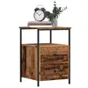 Image de vidaXL Table de chevet vieux bois 34x35,5x50 cm bois d'ingénierie