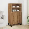 Image de vidaXL Buffet haut chêne artisanal 60x36x110 cm bois d'ingénierie