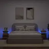 Image de vidaXL Tables de chevet avec LED 2 pcs vieux bois bois d'ingénierie