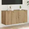 Image de vidaXL Meuble TV mural chêne artisanal 80x30x41 cm
