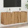 Image de vidaXL Meuble TV mural chêne artisanal 100x30x41 cm