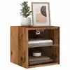 Image de vidaXL Meubles TV muraux et lumières LED 2pcs vieux bois 30x28,5x30cm