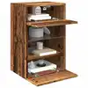 Image de vidaXL Meubles muraux avec lumières LED pour TV 2 pcs vieux bois 40x30x60,5cm