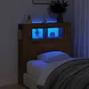 Image de vidaXL Tête de lit à LED chêne artisanal 100x18,5x103,5 cm