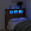 Image de vidaXL Tête de lit à LED vieux bois 120x18,5x103,5cm bois d'ingénierie
