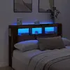 Image de vidaXL Tête de lit à LED vieux bois 160x18,5x103,5cm bois d'ingénierie