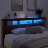 Image de vidaXL Tête de lit à LED vieux bois 220x18,5x103,5cm bois d'ingénierie