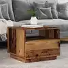 Image de vidaXL Table basse avec lumières LED vieux bois 50x49x40 cm