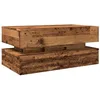 Image de vidaXL Salontafel met LED-verlichting 90x50x40 cm oud houtkleurig