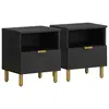 Image de vidaXL Table de chevet noir 40x33x46 cm bois d'ingénierie