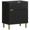 Image de vidaXL Table de chevet noir 50x33x60 cm bois d'ingénierie
