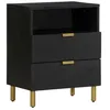 Image de vidaXL Table de chevet noir 50x33x62 cm bois d'ingénierie