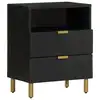 Image de vidaXL Table de chevet noir 50x33x62 cm bois d'ingénierie