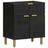 Image de vidaXL Table de chevet noir 50x33x60 cm bois d'ingénierie