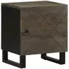 Image de vidaXL Table de chevet noir 40x33x46 cm bois de manguier solide