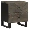 Image de vidaXL Table de chevet noir 40x33x46 cm bois de manguier solide