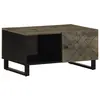 Image de vidaXL Table basse noir 80x50x40 cm bois massif de manguier