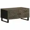 Image de vidaXL Table basse noir 80x50x40 cm bois massif de manguier