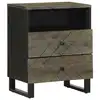 Image de vidaXL Table de chevet noir 50x33x62 cm bois de manguier solide