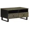 Image de vidaXL Table basse noir 80x54x40 cm bois massif de manguier