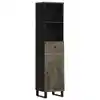 Image de vidaXL Armoire de salle de bain noir 38x33x160 cm bois massif manguier