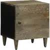 Image de vidaXL Table de chevet gris clair 40x33x46 cm bois de manguier solide