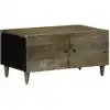 Image de vidaXL Table basse gris clair 80x50x40 cm bois de manguier massif