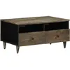 Image de vidaXL Table basse gris clair 80x54x40 cm bois massif de manguier