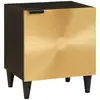 Image de vidaXL Table de chevet Noir et or 40 x 33 x 46 cm Bois d'ingénierie