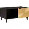 Image de vidaXL Table basse Noir et or 80 x 50 x 40 cm Bois d'ingénierie
