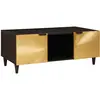 Image de vidaXL Table basse Noir et or 100 x 54 x 40 cm Bois d'ingénierie