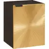 Image de vidaXL Cabinet de salle de bain avec porte Noir et or 38 x 33 x 48 cm