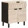 Image de vidaXL Cabinet de chevet Blanc 50 x 33 x 60 cm Bois de mangue massif