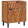 Image de vidaXL Nachtkastje met lade Bruin 50 x 33 x 60 cm Massief Mango Hout