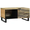 Image de vidaXL Table basse Naturel 80 x 50 x 40 cm Bois d'ingénierie, Table basse de rangement moderne, accent pour livres, pièce centrale stylée, bois massif pour salon