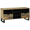 Image de vidaXL Unites TV avec tiroir Marron 100 x 33 x 46 cm Bois d'ingénierie, Salon moderne, support en bois rectangulaire, centre de divertissement, mobilier de rangement durable, design compact