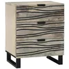 Image de vidaXL Table de chevet Blanc 50 x 33 x 62 cm Bois d'ingénierie, Table de chevet en bois, meuble rustique, rangement pratique, accessoire de chambre, style et fonction