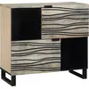 Image de vidaXL Buffet Blanc 80 x 33 x 75 cm bois de manguier massif