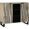 Image de vidaXL Buffet Blanc 90 x 33 x 75 cm bois de manguier massif