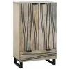 Image de vidaXL Meubles et étagères de rangement pour médias Blanc et Noir, Buffet rustique élégant, meuble de rangement rectangulaire, bois solide pour salle à manger ou salon