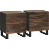 Image de vidaXL Table de chevet 2 pcs Noyer 40 x 33 x 46 cm Bois d'ingénierie