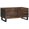 Image de vidaXL Table basse Noyer 80 x 50 x 40 cm Bois d'ingénierie, Table basse en acacia, style moderne, meuble fonctionnel, espace salon, rangement compact, déco maison