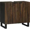 Image de vidaXL Meuble de Lavabo de Salle de Bain Noyer 62 x 33 x 58 cm