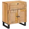 Image de vidaXL Nachtkastje met lade Naturel 50 x 33 x 60 cm Massief Mango Hout