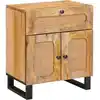 Image de vidaXL Cabinet de chevet Naturel 50 x 33 x 60 cm Bois de mangue massif