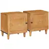 Image de vidaXL Table de chevet 2 pièces Marron Clair 80 x 50 x 40 cm