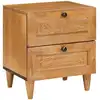Image de vidaXL Table de chevet Marron Clair 40 x 33 x 46 cm Bois d'ingénierie