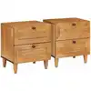 Image de vidaXL Table de chevet 2 pcs Marron Clair 40 x 33 x 46 cm